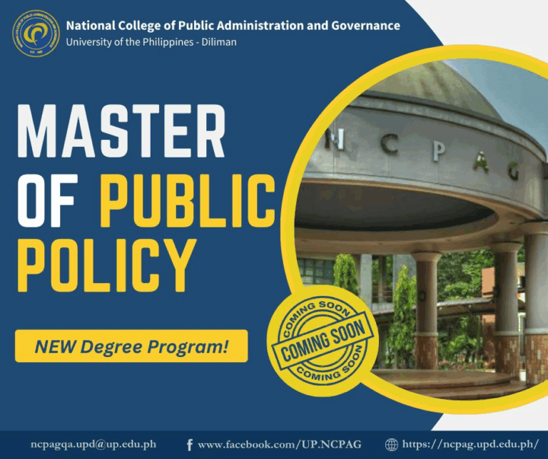 NCPAG to offer Master of Public Policy (MPP) and Executive Master of ...